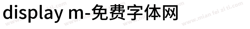 display m字体转换